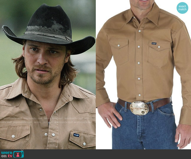 Wrangler Cowboy Fit Shirt worn by Kayce Dutton (Luke Grimes) on Yellowstone
