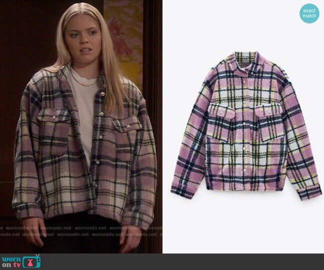 Zara Lina Overshirt worn by Leighton Murray (Reneé Rapp) on The Sex Lives of College Girls
