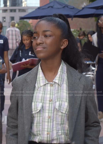 Zola’s plaid blouse on Greys Anatomy