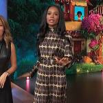 Zuri’s geometric print dress on Access Hollywood