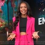 Zuri’s pink blazer on Access Hollywood