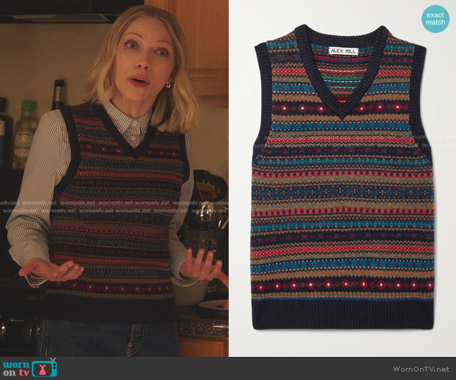 Alex Mill Fair Isle Merino Wool Vest worn by Kate Keller (Tavi Gevinson) on Gossip Girl