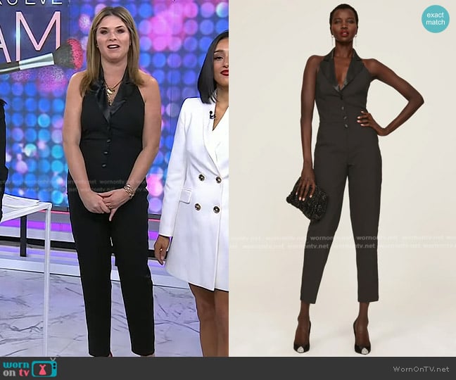 Ashley Park x RTR Nightcap Tuxedo Jumpsuit worn by Jenna Bush Hager on Today