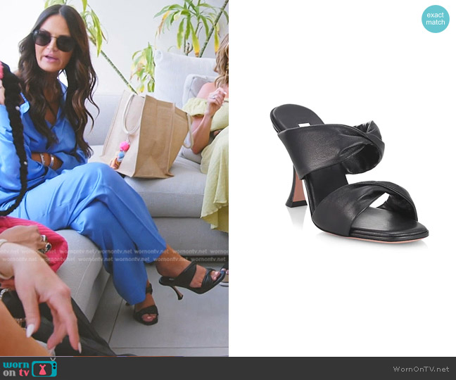 Aquazzura Twist Sandals worn by Lisa Barlow on The Real Housewives of Salt Lake City