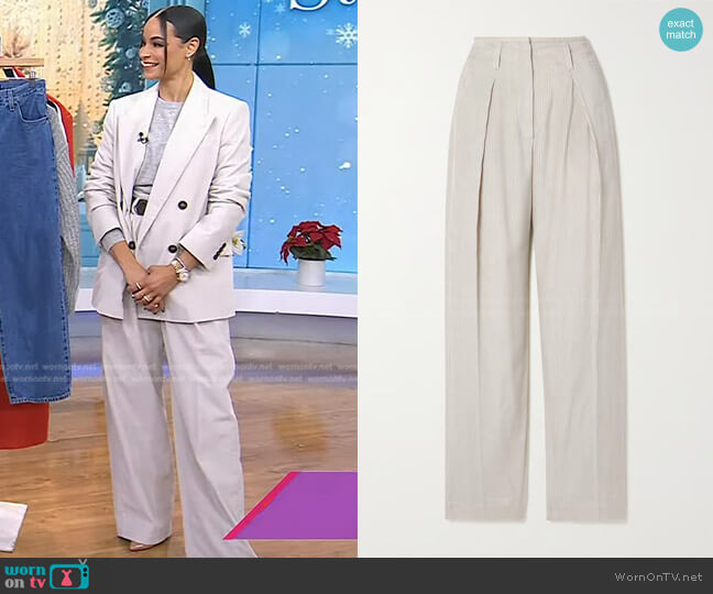 Brunello Cucinelli Corduroy Wide-Leg Pants worn by Sai De Silva on Today