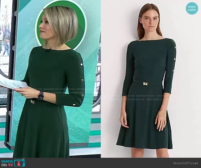 Lauren Ralph Lauren Belted Jersey Dress worn by Dylan Dreyer on Today