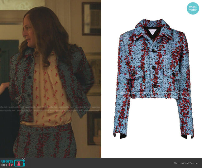 Bottega Veneta Boucle Cropped Jacket worn by Gideon (Todd Almond) on Gossip Girl