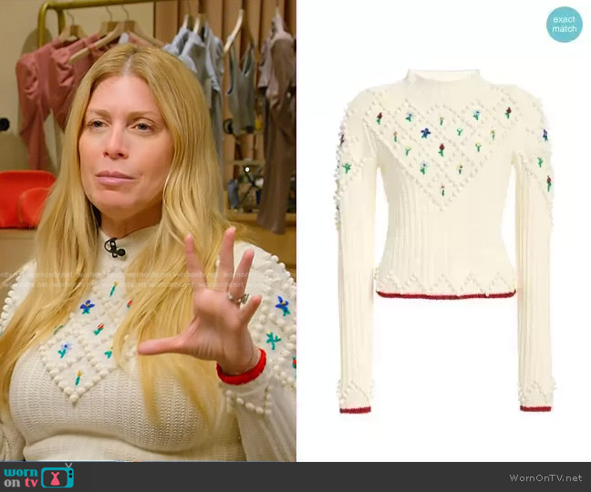 Philosophy di Lorenzo Serafini Embroidered Wool Sweater worn by Jill Martin on Today