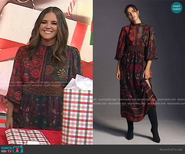 Farm Rio Farm x Anthropologie Mock-Neck Dress