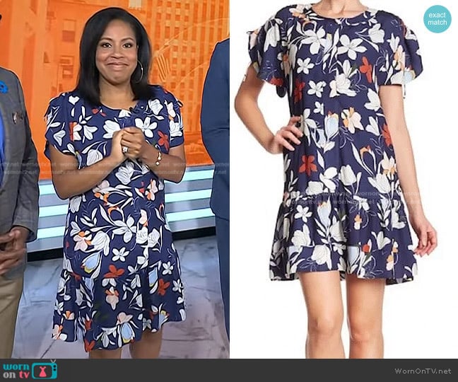 Parker Floral Mini Dress worn by Sheinelle Jones on Today