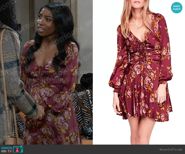 Free People Morning Light Dress worn by Trina Robinson (Tabyana Ali) on General Hospital