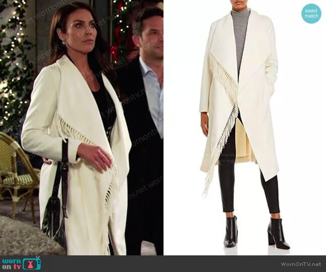 Milly Fringe Open Front Coat worn by Chloe Lane (Nadia Bjorlin) on Days of our Lives