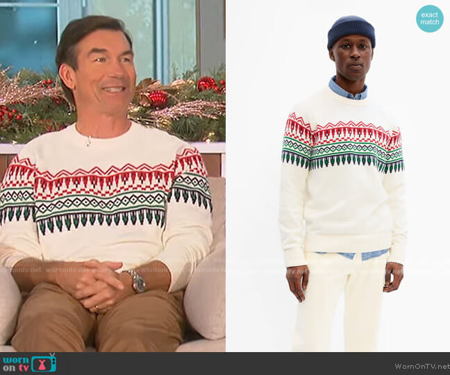 Gap Fair Isle Sweater worn by Jerry O'Connell on The Talk