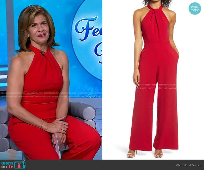 Julia Jordan Halter Neck Jumpsuit worn by Hoda Kotb on Today