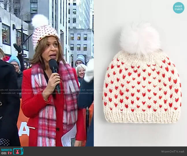 Modcloth Heart and Soul Fair Isle Pom-Pom Hat worn by Hoda Kotb on Today