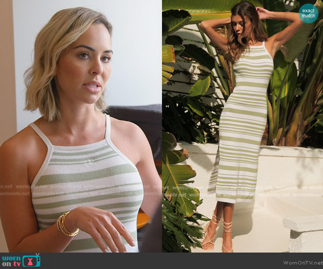 Jaus Cay Midi Dress worn by Nicole Martin (Nicole Martin) on The Real Housewives of Miami