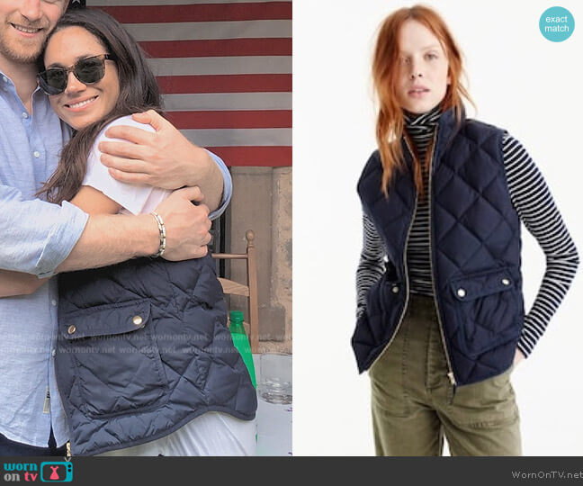 WornOnTV: Meghan Markle's navy puffer vest on Harry and Meghan