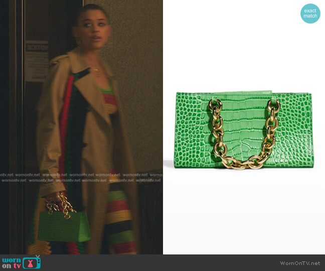 L'Afshar Gaia Large Chain-Handle Bag worn by Julien Calloway (Jordan Alexander) on Gossip Girl