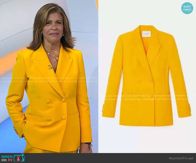 Lafayette 148 NY Faille Double Breasted Blazer worn by Hoda Kotb on Today