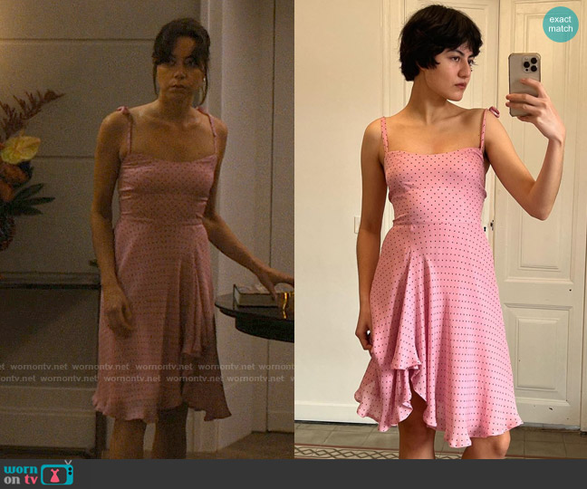 Lolita Lempicka via Los Feliz Vintage Dress worn by Harper Spiller (Aubrey Plaza) on The White Lotus