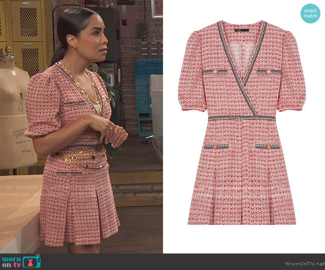Maje Renetia Dress worn by (Juliana Joel) on Ravens Home