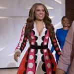 Melissa De Sousa’s circle print flare dress on The Kelly Clarkson Show