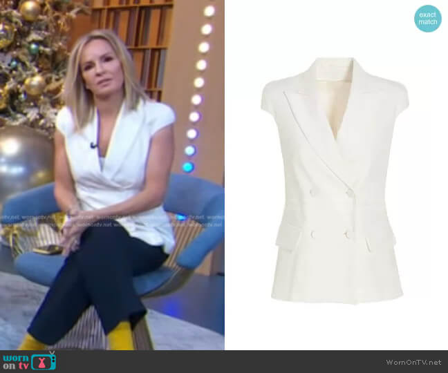 Max Mara Tronto Double Breasted Gilet worn by Dr. Jennifer Ashton on Good Morning America