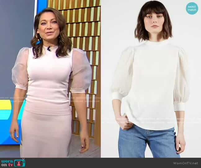 Ted Baker Micaeli Top worn by Ginger Zee on Good Morning America