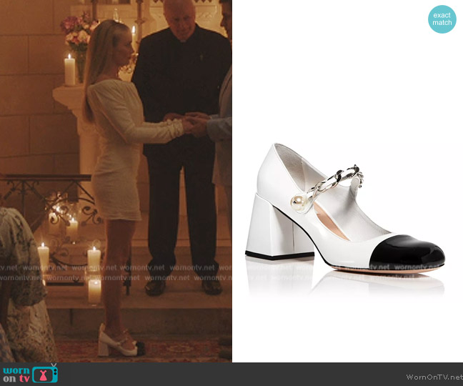 Miu Miu Ankle Strap High Heel Sandals worn by Camille (Camille Razat) on Emily in Paris