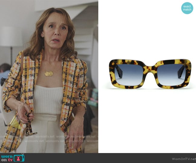 L.G.R. Havana Tartarugato worn by Sylvie (Philippine Leroy-Beaulieu) on Emily in Paris