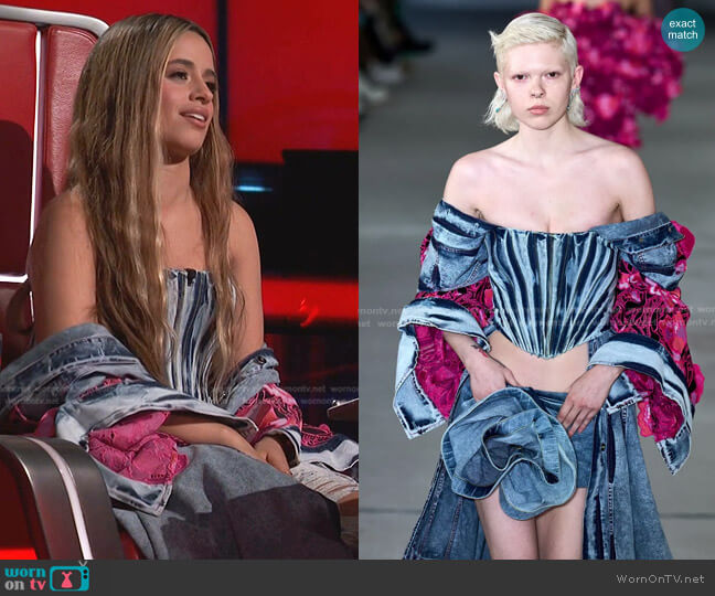 Prabal Gurung Spring 2023 collection worn by Camila Cabello on The Voice
