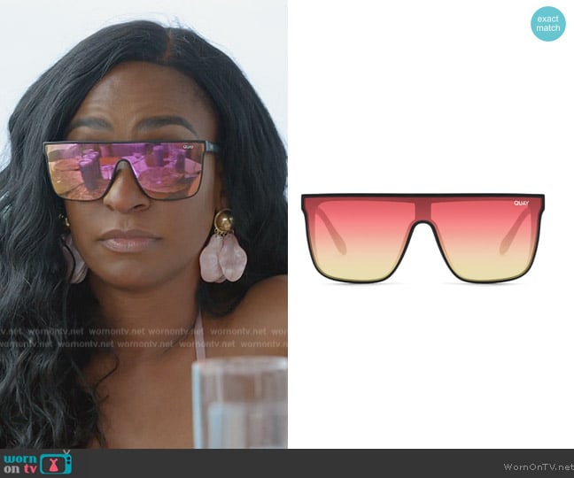 Quay Nightfall 135mm Shield Sunglasses worn by Guerdy Abraira (Guerdy Abraira) on The Real Housewives of Miami