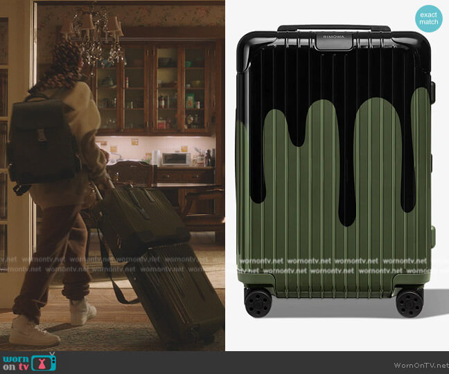 Rimowa x Chaos Green Cabin Suitcase worn by Julien Calloway (Jordan Alexander) on Gossip Girl