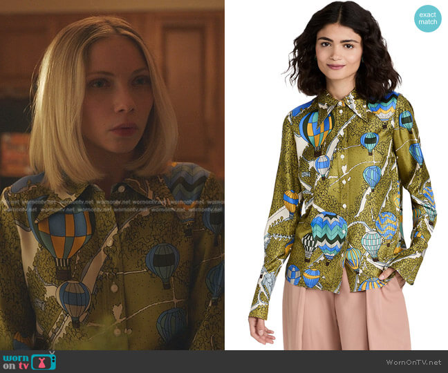 Tory Burch Silk Twill Shirt worn by Kate Keller (Tavi Gevinson) on Gossip Girl