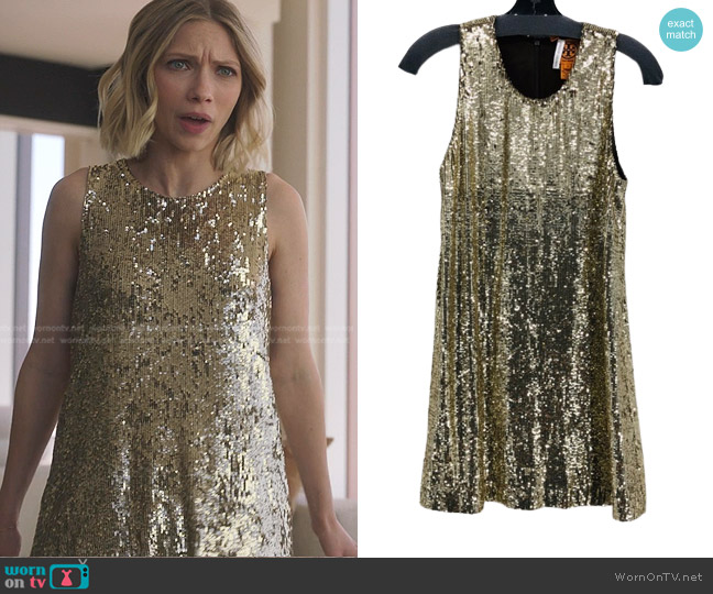 Tory Burch Sequin Mini Dress worn by Kate Keller (Tavi Gevinson) on Gossip Girl