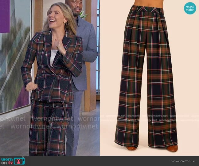 Trina Turk Delhi Pant worn by Amanda Kloots on The Talk