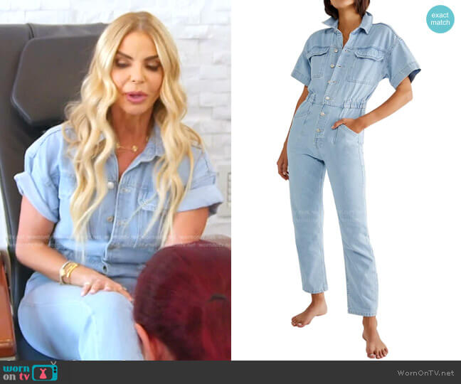 We The Free Marci Denim Jumpsuit worn by Alexia Echevarria (Alexia Echevarria) on The Real Housewives of Miami