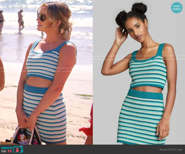 Wild Fable Striped Knit Tank Top worn by Whitney Rose on The Real Housewives of Salt Lake City