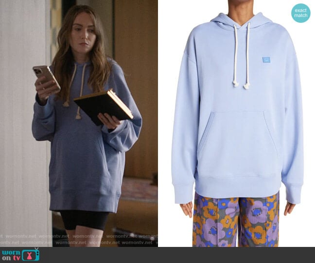Acne Studios Fonbar Hoodie in Pale Purple worn by Tess Van De Berg (Jamie Clayton) on The L Word Generation Q