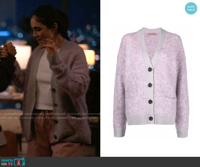 Acne Studios Rives Mohair Cardigan worn by Dani Nunez (Arienne Mandi) on The L Word Generation Q