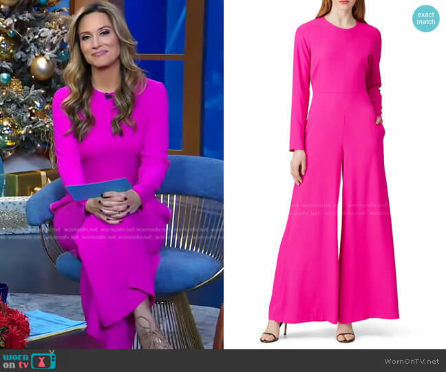 Adam Lippes Long Sleeve Jumpsuit worn by Rhiannon Ally on Good Morning America