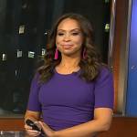 Adelle’s purple short sleeve dress on Today