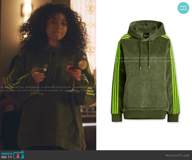 Adidas x Ivy Park Corduroy Hoodie worn by Zoya Lott (Whitney Peak) on Gossip Girl