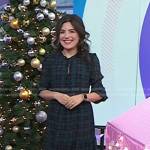 Adrianna’s green plaid dress on Today