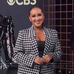 Adrienne’s houndstooth blazer on E! News