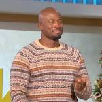Akbar’s fairisle knit sweater on The Talk