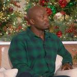 Akbar’s green plaid flannel shirt on The Talk