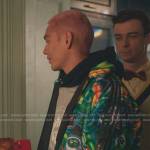 Aki’s green printed jacket on Gossip Girl