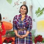 Alejandra’s plaid shirtdress on Today