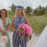 Alexia’s blue printed pants on The Real Housewives of Miami